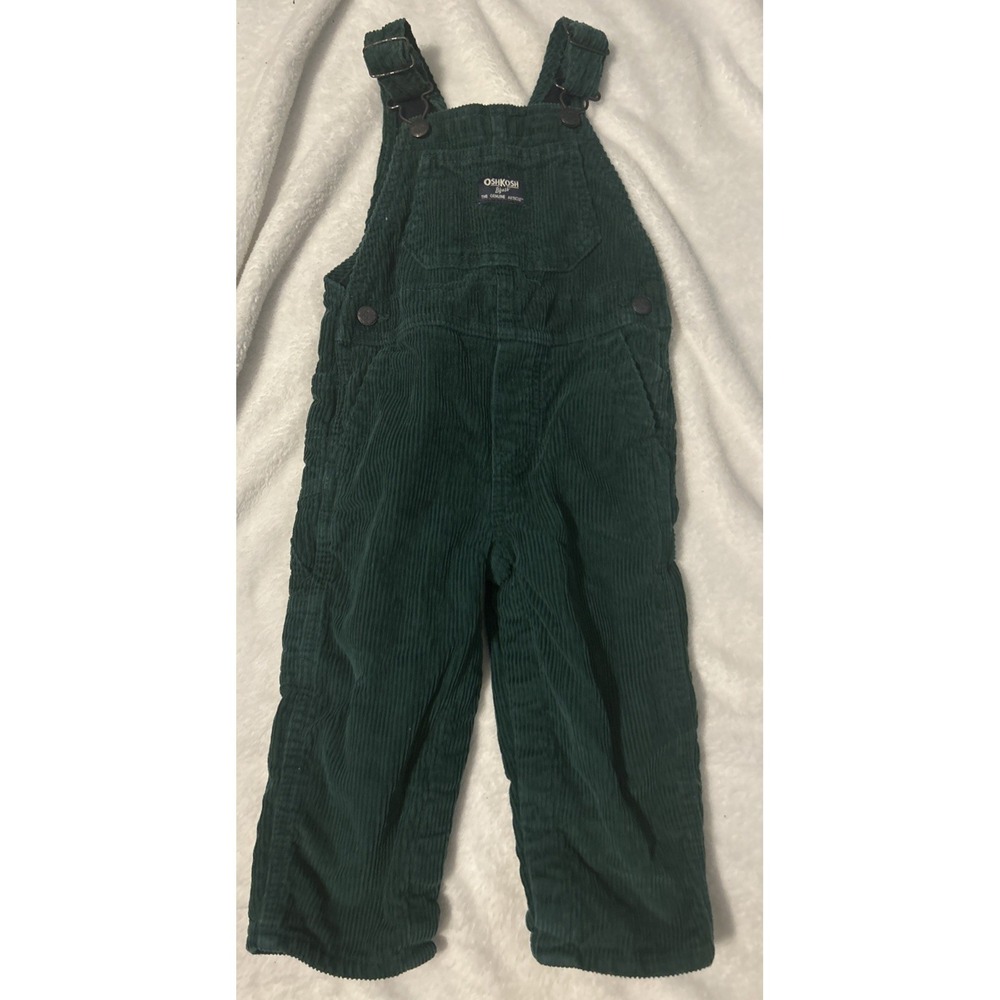Osh Kosh B'Gosh‎ Children's Vestbak Overalls Green Corduroy 18m